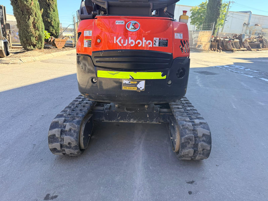 2023 KUBOTA U17-3 1.7T MINI EXCAVATOR (EX182) WITH HITCH, BUCKETS AND 912 HRS