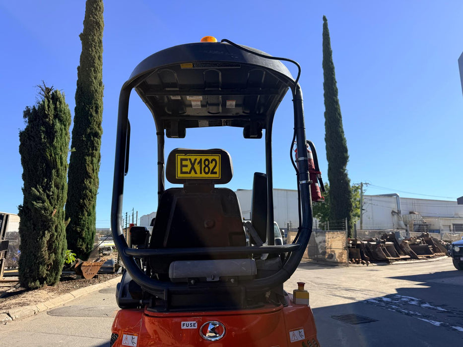 2023 KUBOTA U17-3 1.7T MINI EXCAVATOR (EX182) WITH HITCH, BUCKETS AND 912 HRS