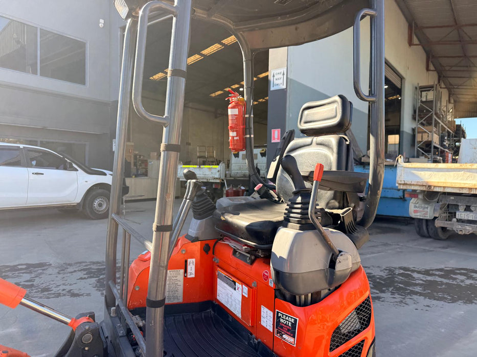 2023 KUBOTA U17-3 1.7T MINI EXCAVATOR (EX182) WITH HITCH, BUCKETS AND 912 HRS