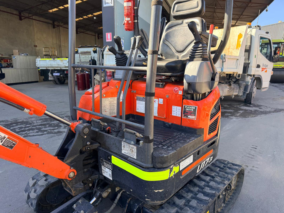 2023 KUBOTA U17-3 1.7T MINI EXCAVATOR (EX182) WITH HITCH, BUCKETS AND 912 HRS