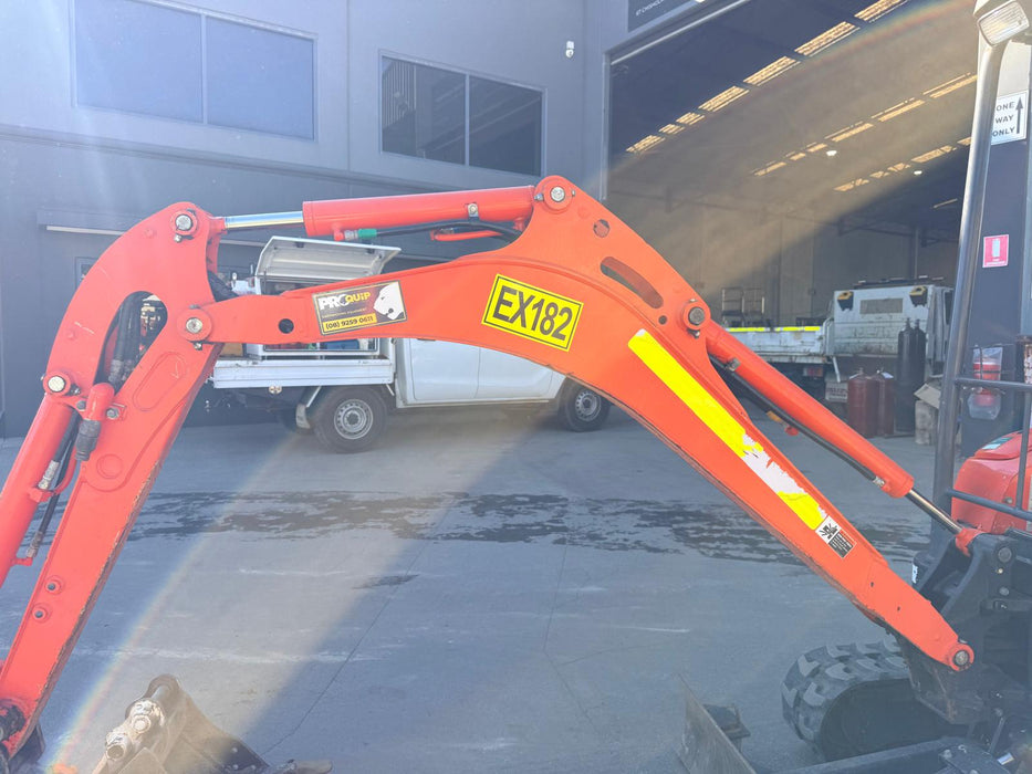 2023 KUBOTA U17-3 1.7T MINI EXCAVATOR (EX182) WITH HITCH, BUCKETS AND 912 HRS