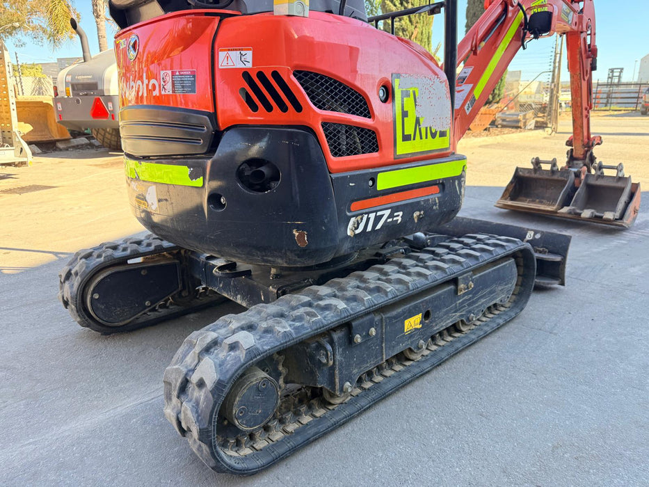2023 KUBOTA U17-3 1.7T MINI EXCAVATOR (EX182) WITH HITCH, BUCKETS AND 912 HRS