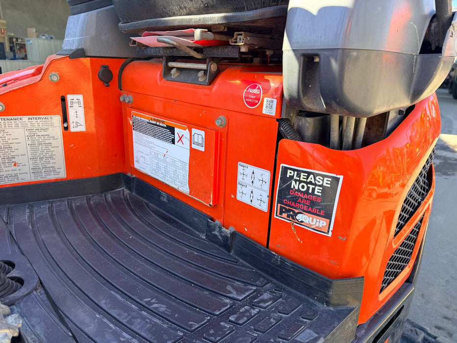 2023 KUBOTA U17-3 1.7T MINI EXCAVATOR (EX182) WITH HITCH, BUCKETS AND 912 HRS