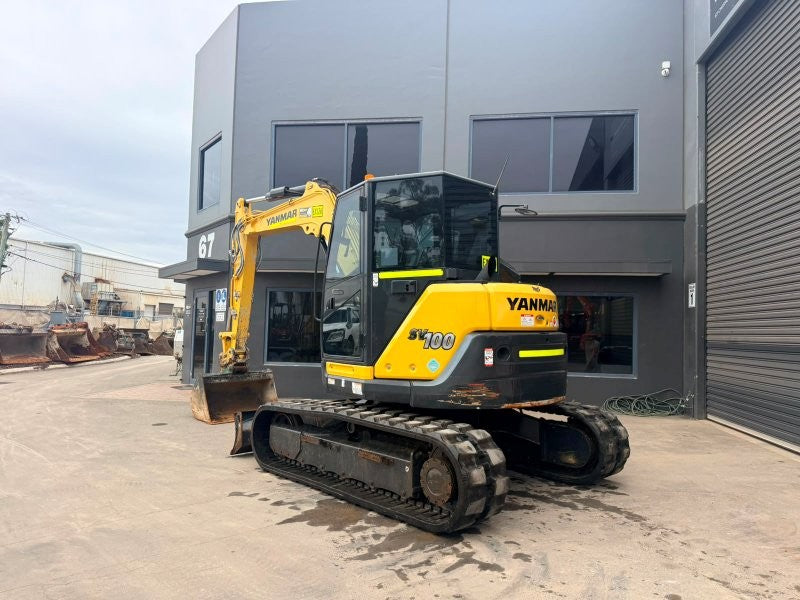 2022 YANMAR SV100-2 10T EXCAVATOR (EX126) WITH RUBBER TRACKS, 2750 HOURS