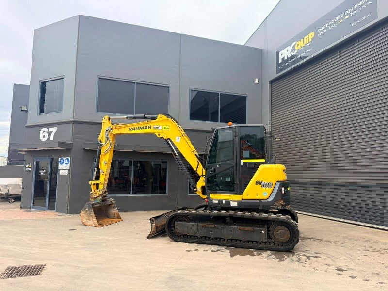 2022 YANMAR SV100-2 10T EXCAVATOR (EX126) WITH RUBBER TRACKS, 2750 HOURS