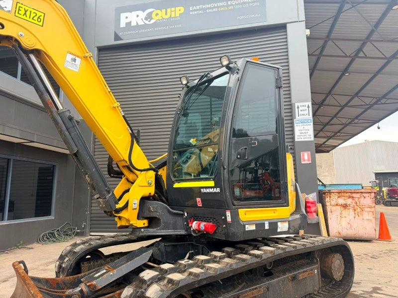 2022 YANMAR SV100-2 10T EXCAVATOR (EX126) WITH RUBBER TRACKS, 2750 HOURS