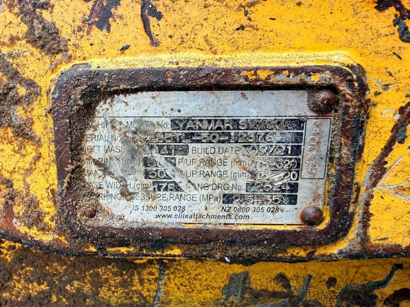 2022 YANMAR SV100-2 10T EXCAVATOR (EX126) WITH RUBBER TRACKS, 2750 HOURS