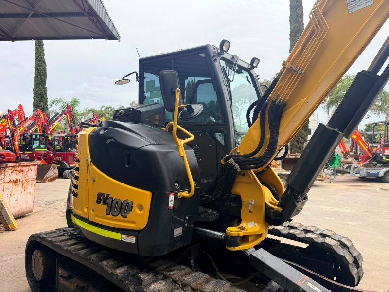 2022 YANMAR SV100-2 10T EXCAVATOR (EX126) WITH RUBBER TRACKS, 2750 HOURS