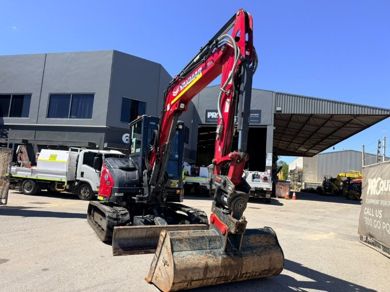2023 YANMAR VIO55-6 (EX191) WITH TILT HITCH, CAB, BUCKETS, CIVIL SPEC AND 1455 HRS