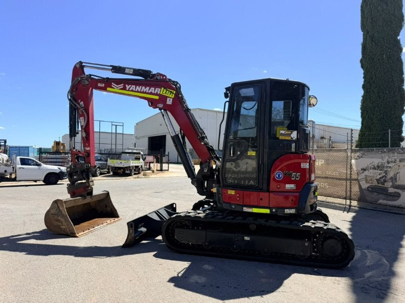 2023 YANMAR VIO55-6 (EX191) WITH TILT HITCH, CAB, BUCKETS, CIVIL SPEC AND 1455 HRS