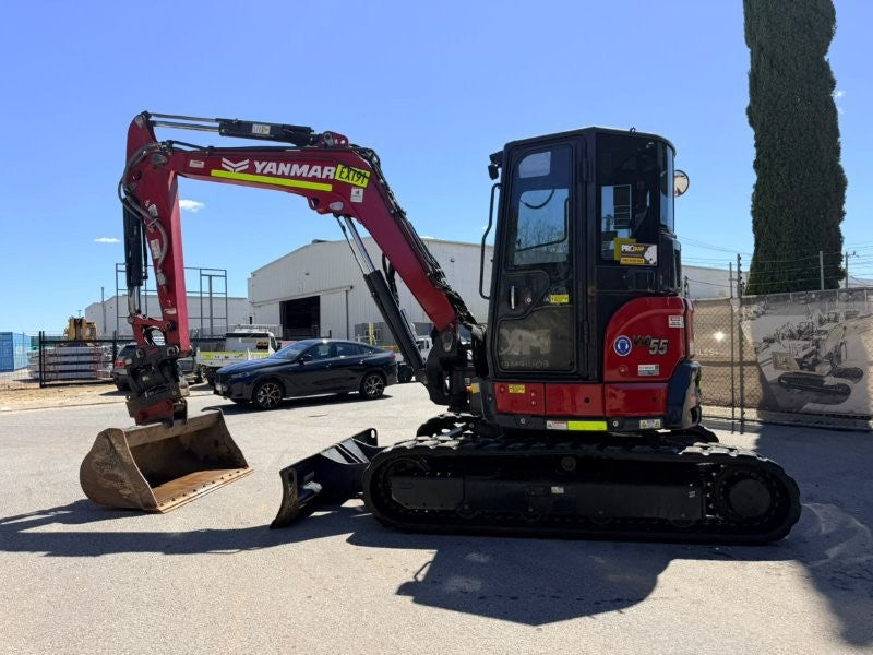 2023 YANMAR VIO55-6 (EX191) WITH TILT HITCH, CAB, BUCKETS, CIVIL SPEC AND 1455 HRS
