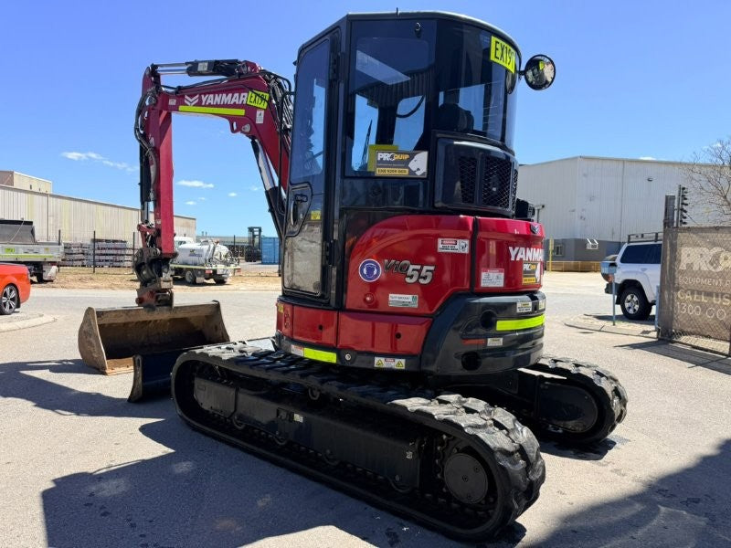 2023 YANMAR VIO55-6 (EX191) WITH TILT HITCH, CAB, BUCKETS, CIVIL SPEC AND 1455 HRS