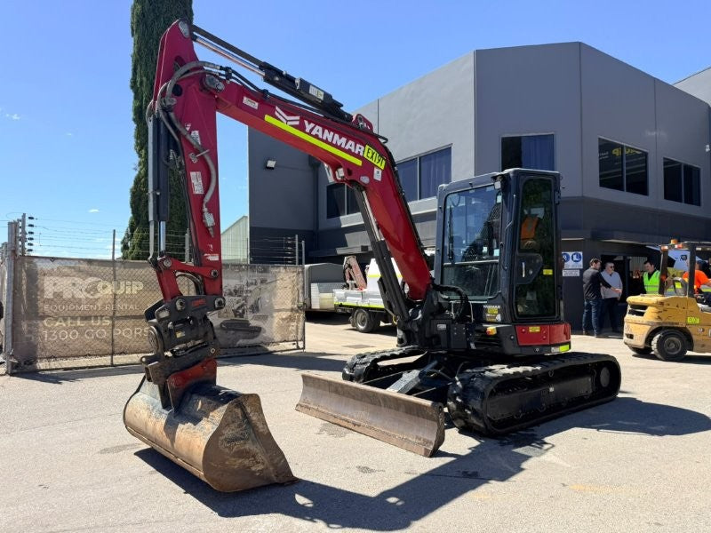 2023 YANMAR VIO55-6 (EX191) WITH TILT HITCH, CAB, BUCKETS, CIVIL SPEC AND 1455 HRS