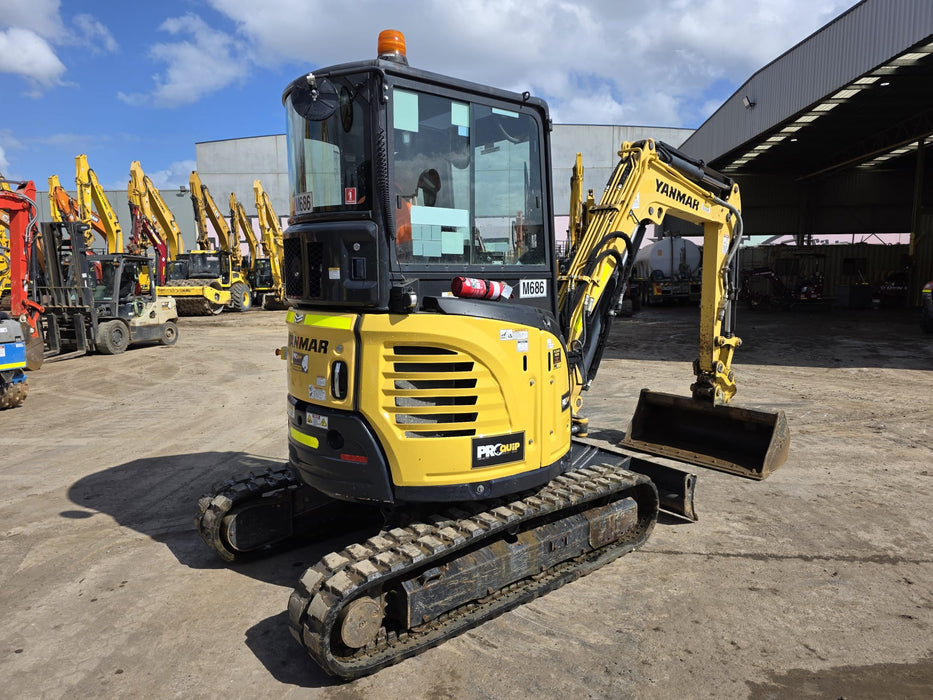USED 2021 YANMAR VIO30-6 EXCAVATOR (M686) WITH A/C CABIN AND 1025 HRS