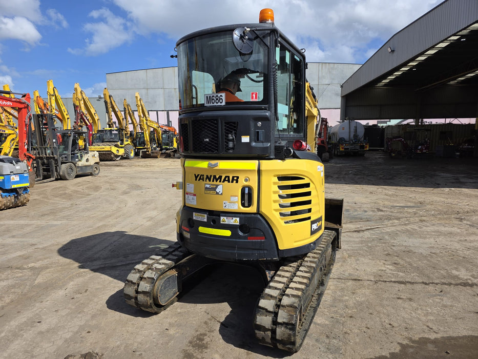 USED 2021 YANMAR VIO30-6 EXCAVATOR (M686) WITH A/C CABIN AND 1025 HRS