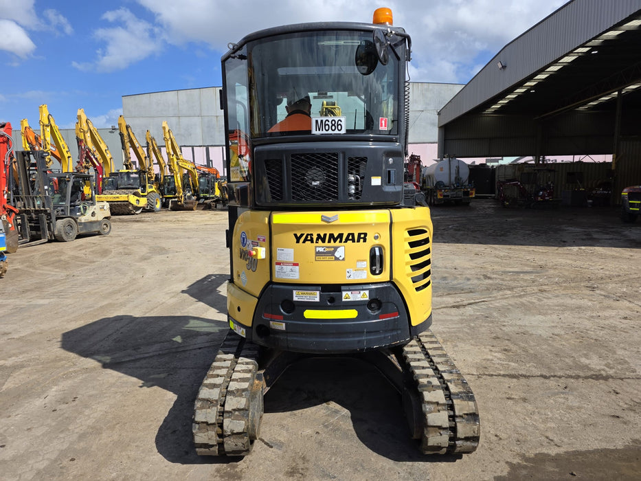 USED 2021 YANMAR VIO30-6 EXCAVATOR (M686) WITH A/C CABIN AND 1025 HRS