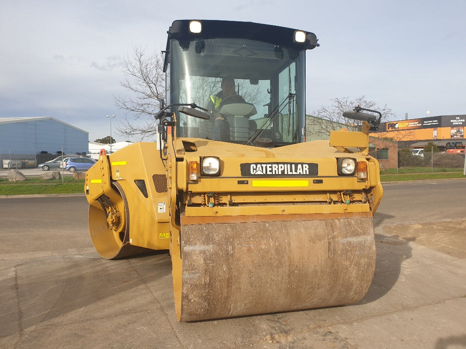 USED CATERPILLAR CB534D TANDEM ROLLER WITH CAB ABD 282 HOURS