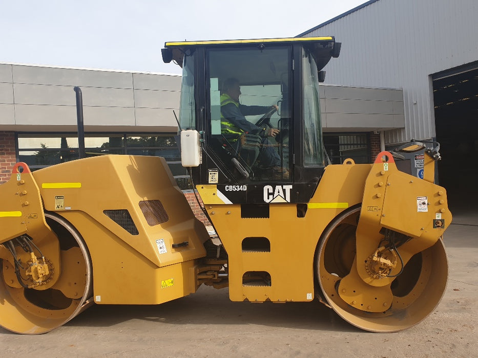 USED CATERPILLAR CB534D TANDEM ROLLER WITH CAB ABD 282 HOURS